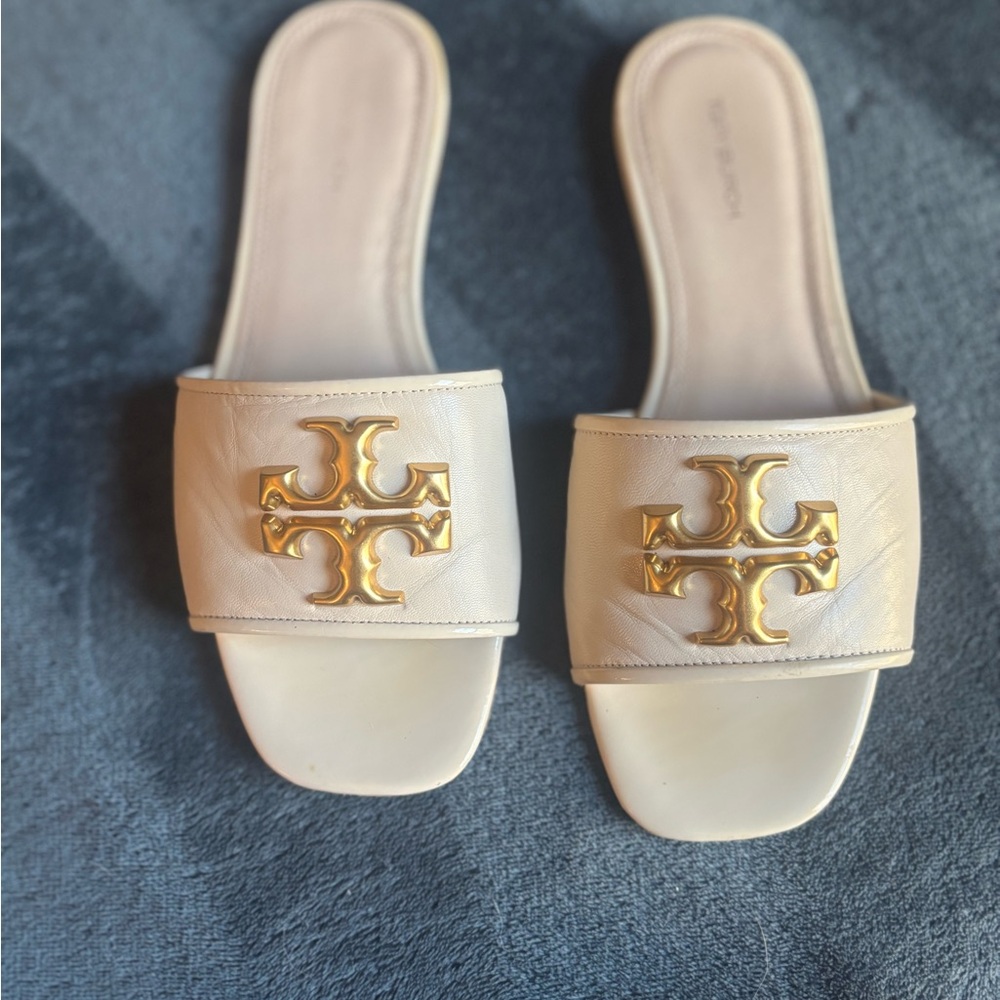 Tory Burch Cream Eleanor slides Size 7